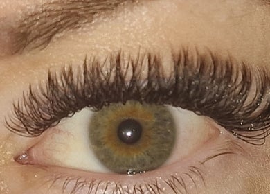 Detailed close-up of lash extensions at Sarah Jane's Nails & Lashes, Southend-on-sea, England, GB.