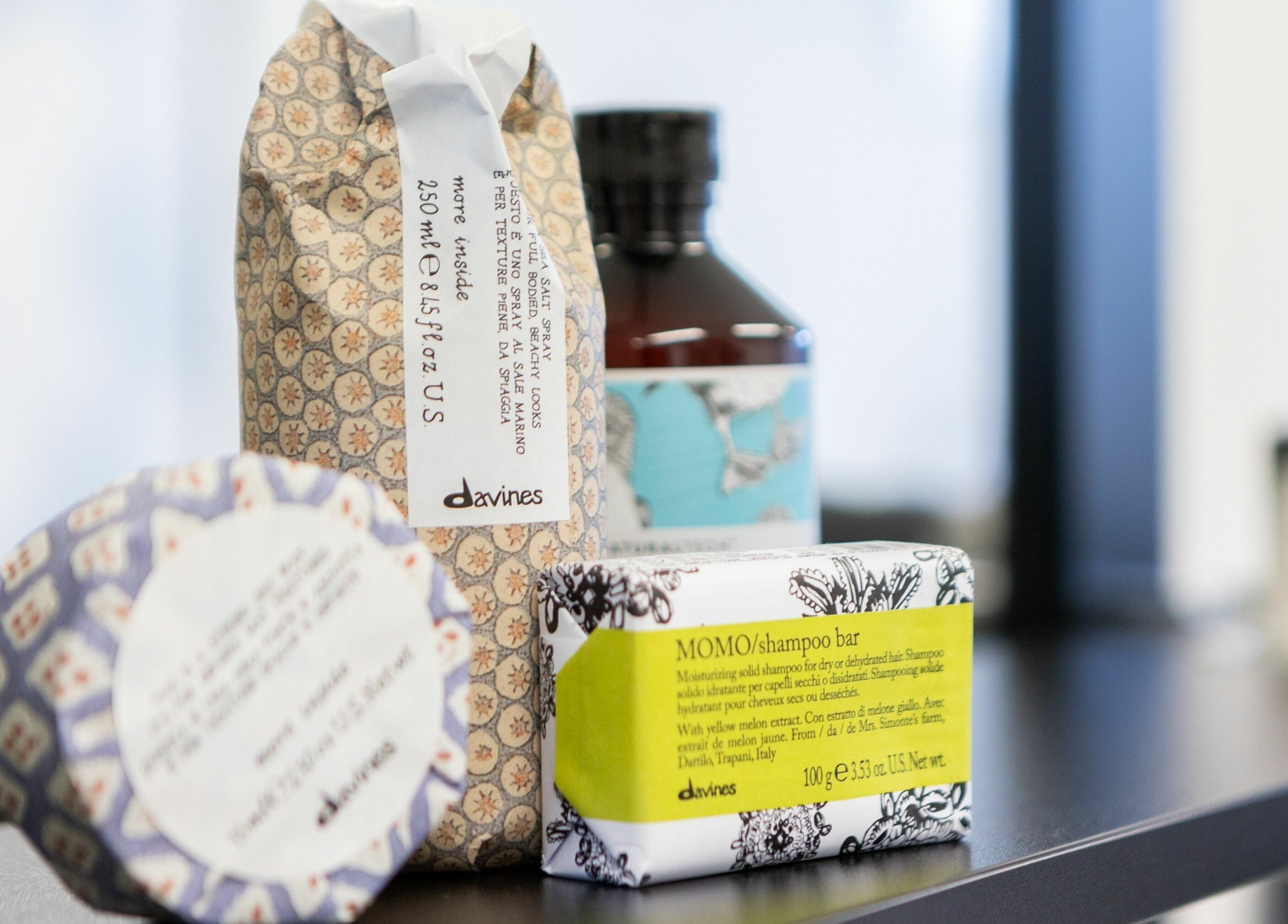 Luxury Davines hair products at Sawyer, a premier beauty venue in London, England, GB.