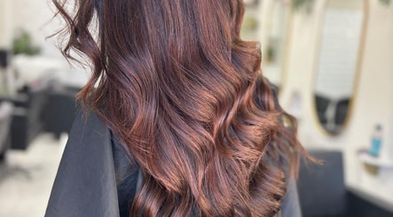 Elegant, wavy hairstyle at Obsessed Hair and Beauty, Falkirk, Stirlingshire, GB.