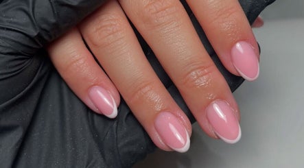 Elegant pink and white French manicure by Glow Beauty by Karagh in Carlisle, England, GB.