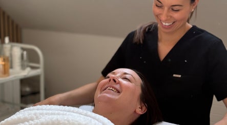 Guest enjoying a relaxing facial at HD Skin Clinic Lancs in Euxton, England, GB.