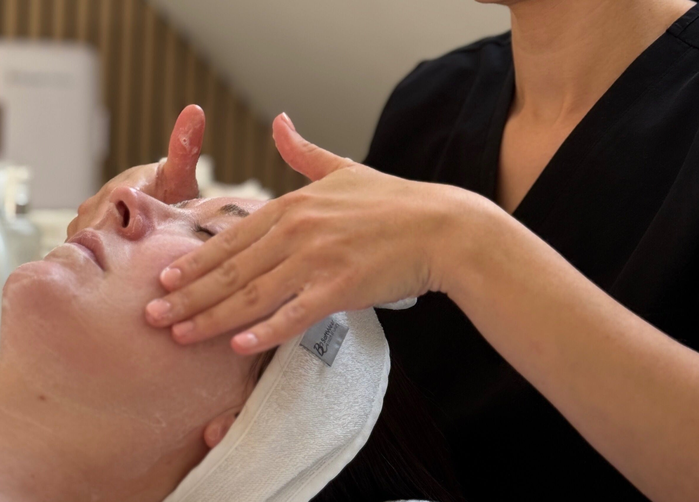 Relaxing facial treatment at HD Skin Clinic Lancs, Euxton, England, GB, highlighting expert skincare.