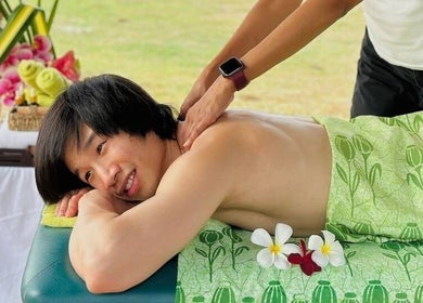Relaxing massage at Langkawi the Teratai Spa, Langkawi, Kedah, MY with floral decor and soothing ambiance.