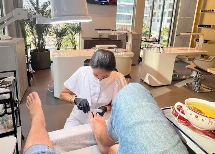 Expert Center in Dubai, Dubai, AE offers relaxing pedicure services with a modern aesthetic.