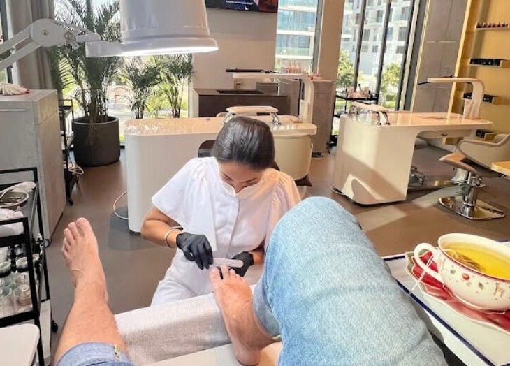 Expert Center in Dubai, Dubai, AE offers relaxing pedicure services with a modern aesthetic.