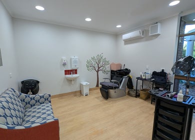 Modern salon at Arlu Style House in Goondiwindi, Queensland, AU with stylish decor and hairdressing station.