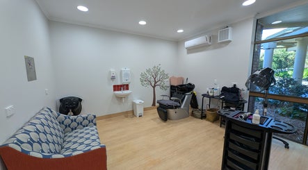 Modern salon at Arlu Style House in Goondiwindi, Queensland, AU with stylish decor and hairdressing station.