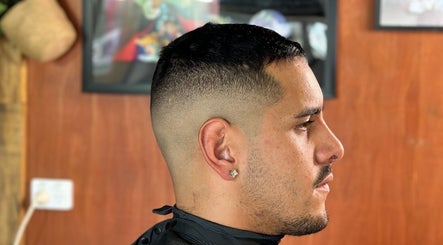 Close-up of a modern fade haircut at Stay Cut Barbers, Paraparaumu, Wellington, NZ.