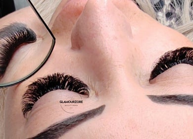 Close-up of extended lashes from Beauty Room by Kamila Borowska, located in Edinburgh, Scotland, GB.