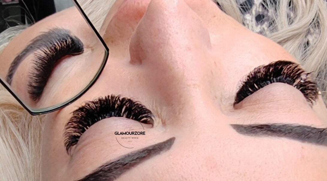 Close-up of extended lashes from Beauty Room by Kamila Borowska, located in Edinburgh, Scotland, GB.