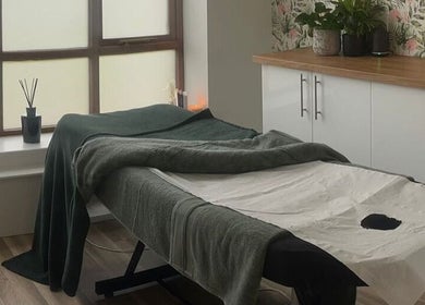 Relaxing treatment room at Lisa Campbell Hairdressing at The Lounge Hair & Beauty Ltd Beachampton, England, GB.