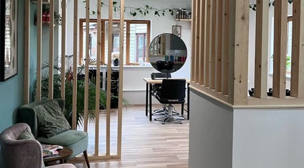 Modern salon interior at Lisa Campbell Hairdressing at The Lounge Hair & Beauty Ltd Beachampton, Beachampton, England, GB.