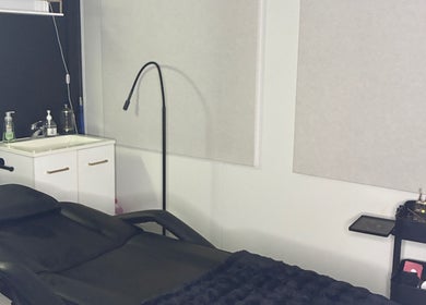 Treatment room at LeBeauty Studio in Mandurah, Western Australia, AU showcasing modern aesthetics.