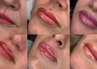 Close-up of lip enhancements at LeBeauty Studio, Mandurah, Western Australia, AU.
