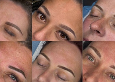 Eyebrow enhancements at LeBeauty Studio, Mandurah, Western Australia, AU, showcasing beautiful brow treatments.