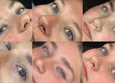 Close-up of eyes with enhanced lashes at LeBeauty Studio, Mandurah, Western Australia, AU.