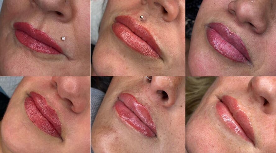 Close-up of lip treatments at LeBeauty Studio, Mandurah, Western Australia, AU showcasing vibrant results.
