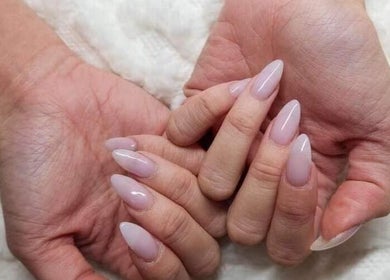 Elegant manicure at Jade Nails Spa, Woodville West, South Australia, AU showcases sophisticated nail art.