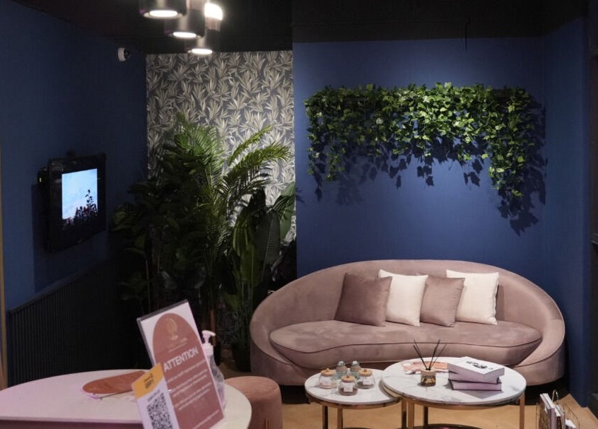 Cozy seating area with plants at The Ruumah Spa Signature, Petaling Jaya, Selangor, MY.