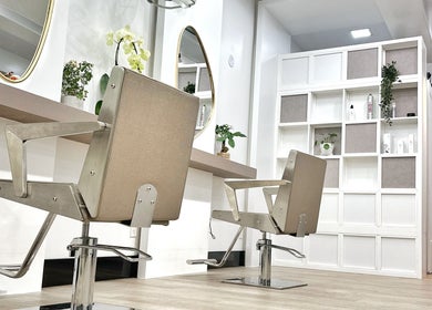 Sophisticated salon interior at i's. Japanese Hair & Eyelash Salon, Richmond, British Columbia, CA.