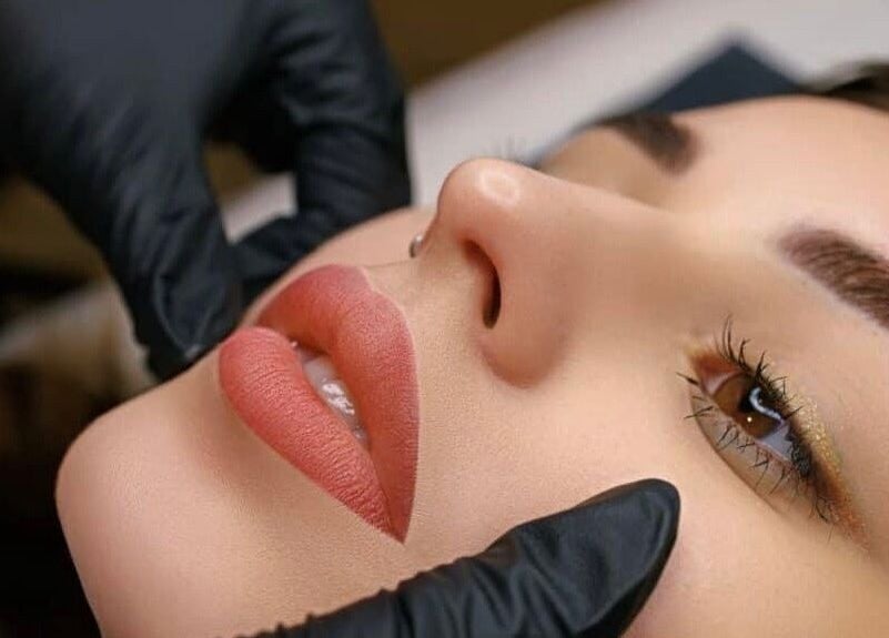 Close-up of lip enhancement at Luxe Aesthetics, Ajax, Ontario, CA. Expert precision and comfort.