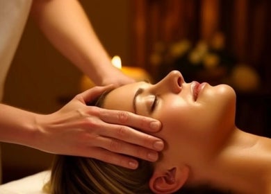 Relaxing head massage at Massage Season in Gaithersburg, Maryland, US. Experience ultimate tranquility.