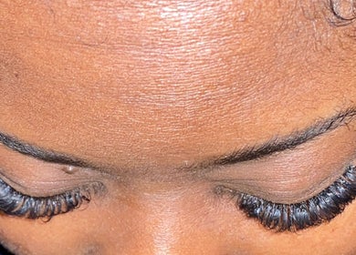 Close-up of eyelash extensions at Visage the Look in Saint Michael, Saint Michael, BB.