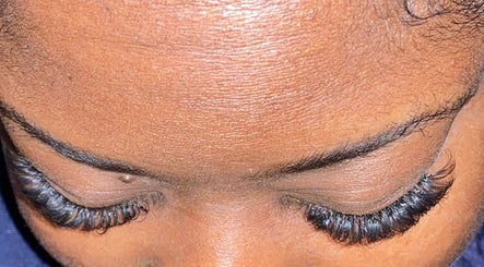 Close-up of eyelash extensions at Visage the Look in Saint Michael, Saint Michael, BB.