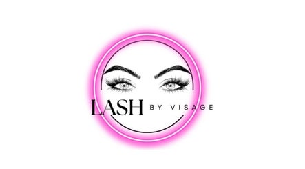 Elegant lash logo for VISAGE, a premier beauty venue in Saint Michael, BB.