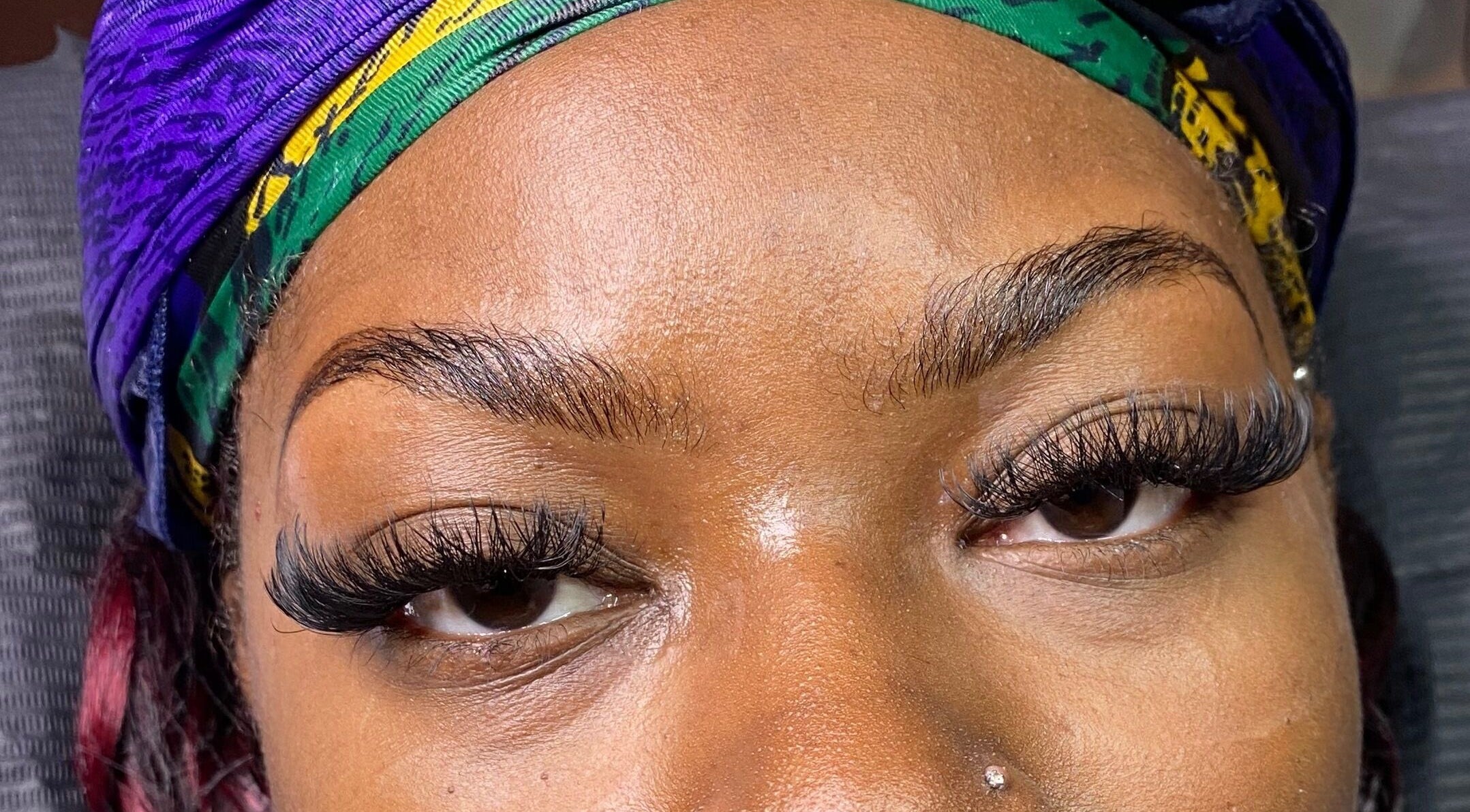 Close-up of eyelash extensions at VISAGE in Saint Michael, Saint Michael, BB.