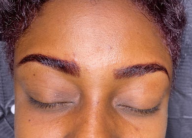 Beautifully shaped eyebrows at VISAGE, Saint Michael, BB. Experience expert brow styling.