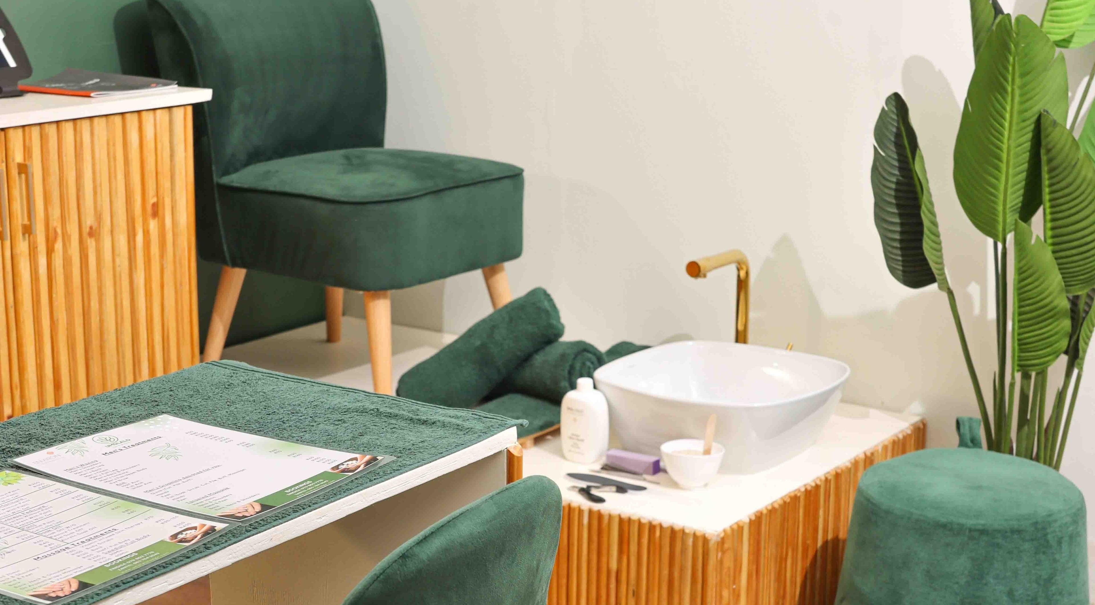 Umdlalo Wellness spa featuring a luxurious pedicure station in Port Shepstone, Kwazulu-natal, ZA.