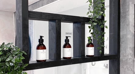 Elegant product display at Phoenix Hair & Beauty, Wigan, England, GB, showcasing premium styling products.