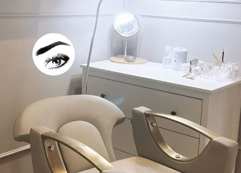 Elegant setup at Annalise Skin and Beauty Studio in County Offaly, IE, featuring a stylish chair and vanity.