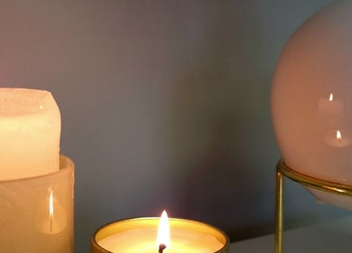 Tranquil candlelight setting at The Luxe Beauty in Stellenbosch, Western Cape, ZA creates calming wellness atmosphere.
