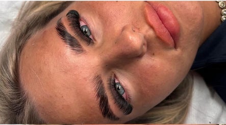 Close-up of eyelash extensions at Pixi Beauty, Doncaster, England, GB, showcasing voluminous lashes.