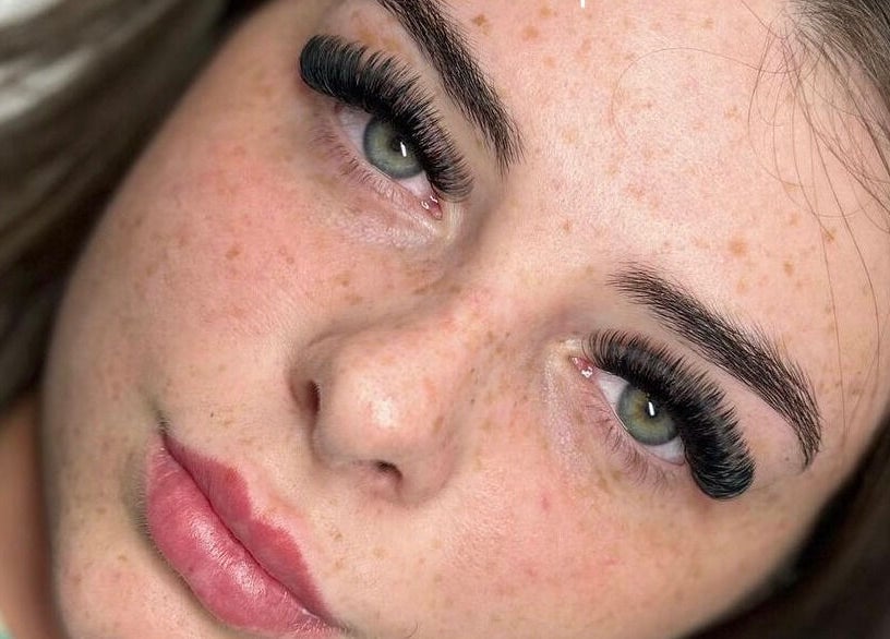 Close-up of voluminous eyelash extensions from Bae Lash Pro in San Jose, California, US.