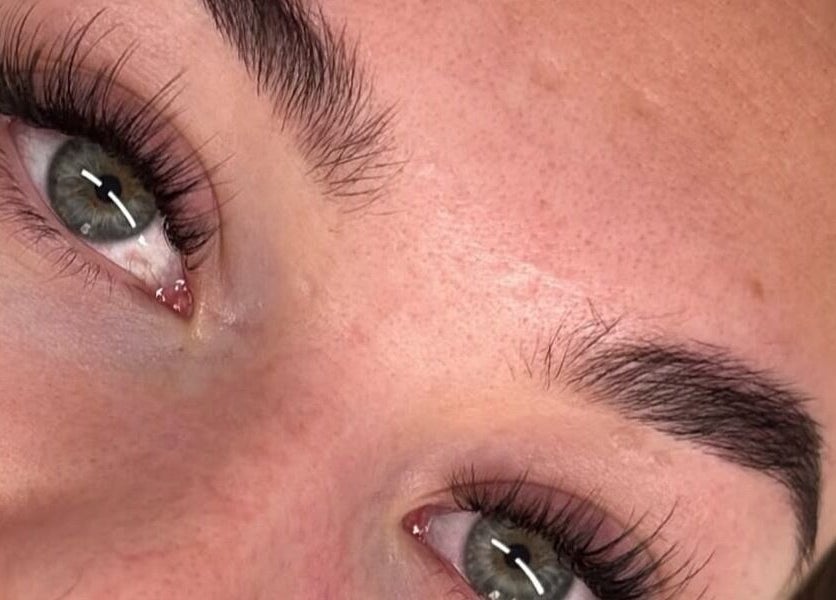 Close-up of eyelash extensions at Bae Lash Pro, San Jose, California, US, showcasing stunning lash detail.