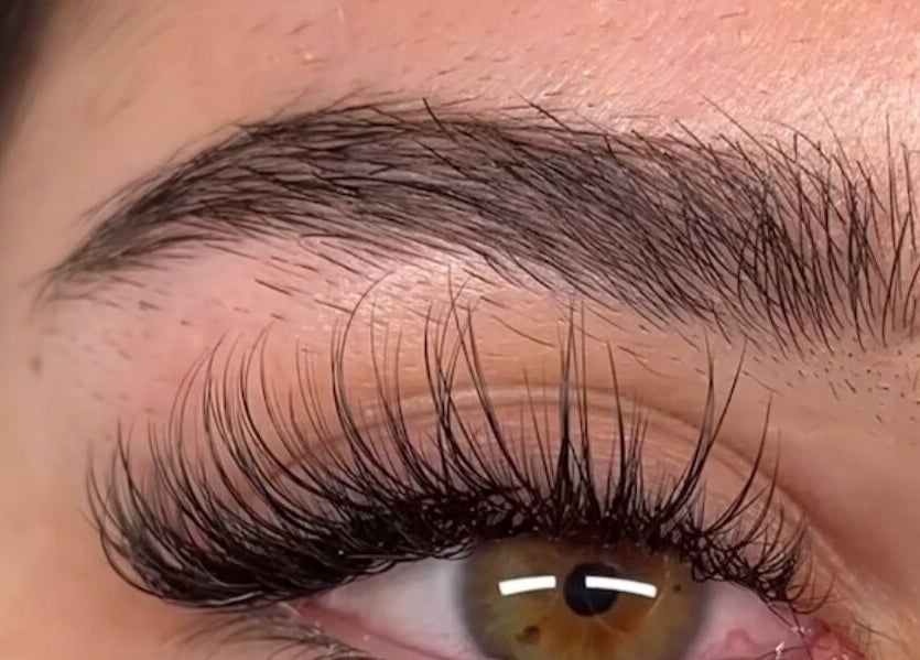 Close-up of eye showcasing voluminous lashes at Bae Lash Pro in San Jose, California, US.