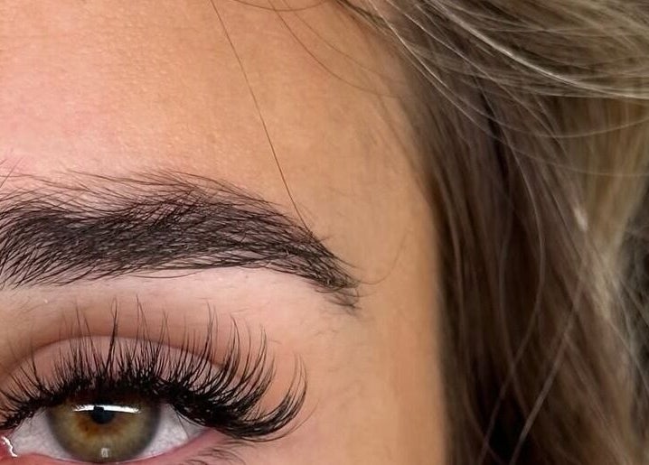 Closeup of styled eyelashes at Bae Lash Pro, San Jose, California, US.