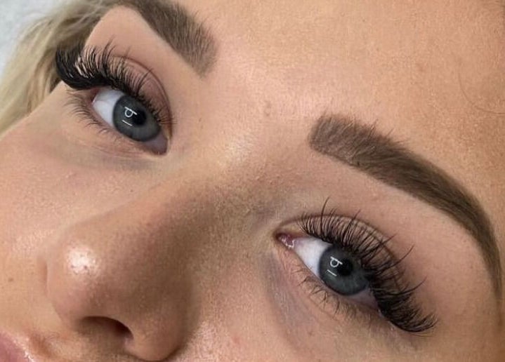 Close-up of beautiful eyelash extensions by Bae Lash Pro in San Jose, California, US.