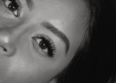 Close-up of elegant lashes at Aesthetic Atelier in Crawley, England, GB highlighting beauty services.