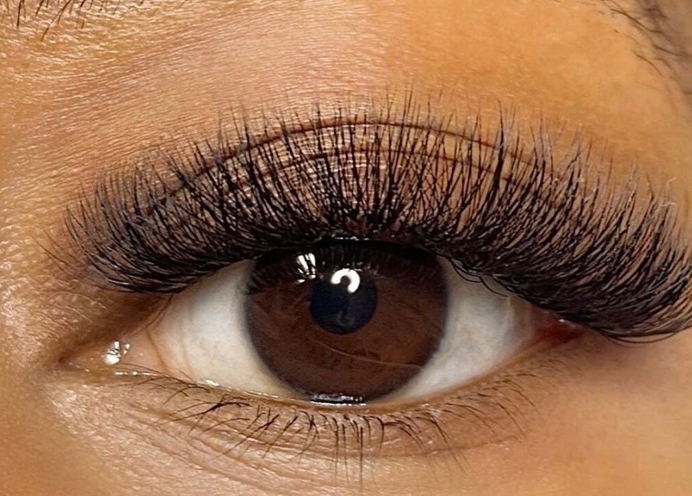 Close-up of expertly applied eyelash extensions at Pure Bliss By Niceey, Harare, Harare Province, ZW.