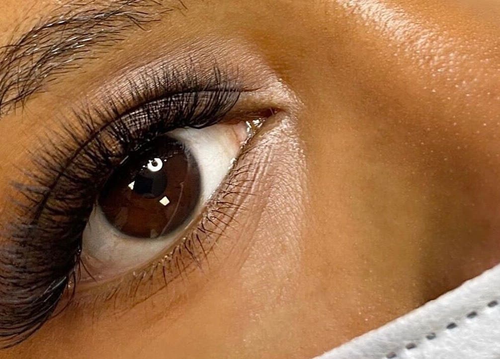 Close-up of a perfectly styled eye with lush lashes at Pure Bliss By Niceey, Harare, Harare Province, ZW.