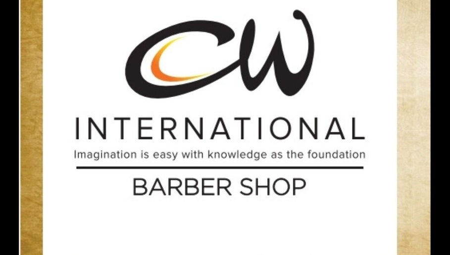 CW International Barbershop logo in Cape Town, ZA, showcasing elegance and style.