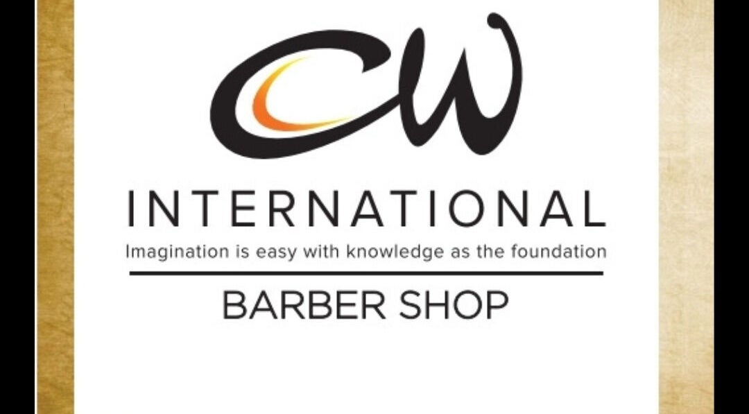 CW International Barbershop logo in Cape Town, ZA, showcasing elegance and style.
