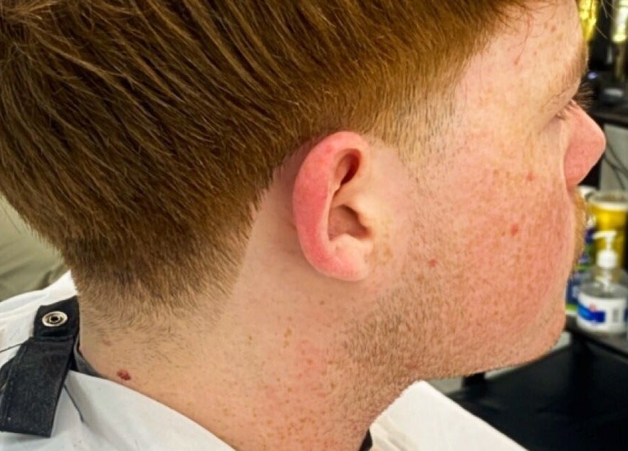 Fresh haircut at Tapslab barber in Tokoroa, Waikato, NZ, showcasing a stylish trim.