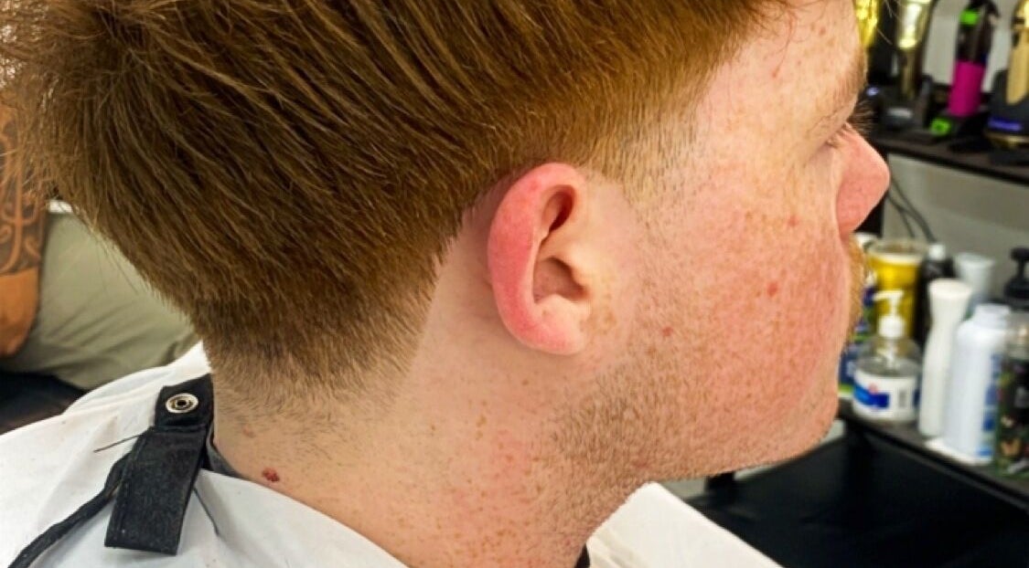 Fresh haircut at Tapslab barber in Tokoroa, Waikato, NZ, showcasing a stylish trim.