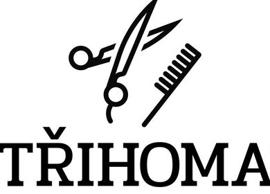 Logo STŘIHOMAT ukazuje nůžky a hřeben. Umístění: Kryštofovo Údolí, Liberecký Kraj, CZ.
