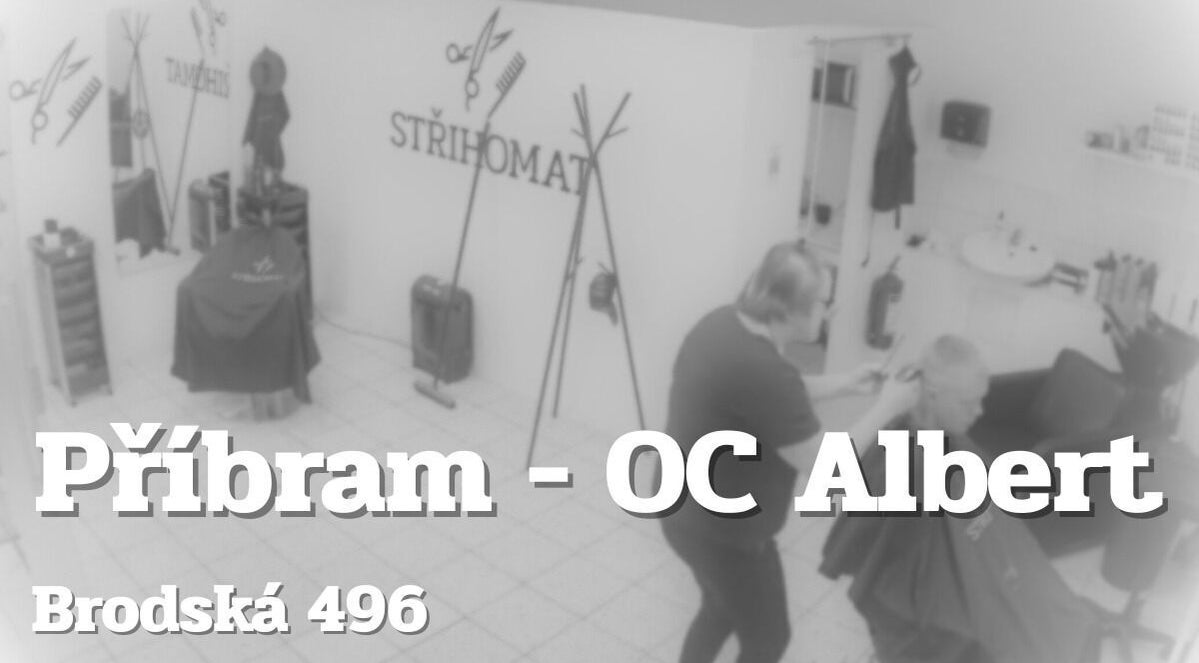 Pohled na interiér salonu STŘIHOMAT - Brodská 496, Příbram, Středočeský Kraj, CZ.